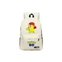 cartables scolaires generique sac à dos pokémon pikachu blanc 45 cm