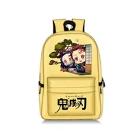cartables scolaires generique sac à dos demon slayer tanjirou et nezuko jaune 47 cm