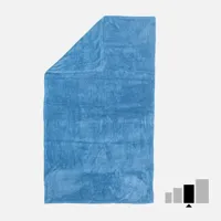 serviette de bain microfibre ultra douce bleu taille l 80 x 130 cm - nabaiji