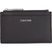 calvin klein porte-cartes cuir synthétique k60k611095bax - femme - synthetic leather