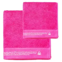 benetton 50x90 cm towel 2 units rose  homme