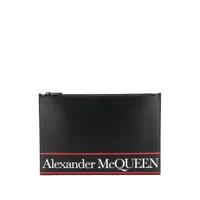 alexander mcqueen pochette à logo imprimé - noir