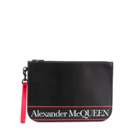 alexander mcqueen pochette zippée à logo - noir