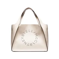 stella mccartney sac cabas stella à logo - blanc