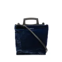 givenchy pre-owned sac à main en velours à logo - bleu