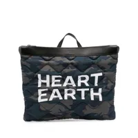 ports v sac à dos heart earth à motif camouflage - bleu