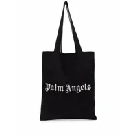 palm angels sac cabas à logo imprimé - noir