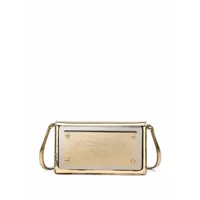 dolce & gabbana pochette pour smartphone en cuir à logo - or