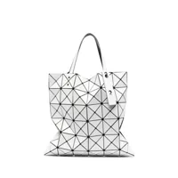 bao bao issey miyake sac cabas lucent à design géométrique - blanc