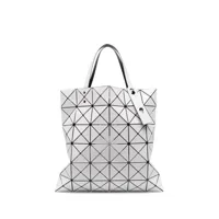 bao bao issey miyake sac cabas mat lucent à design géométrique - gris