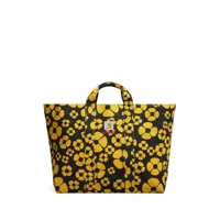 marni x carhartt sac cabas à fleurs - noir