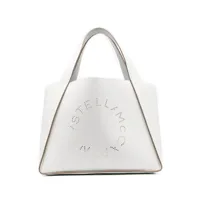 stella mccartney sac cabas à logo stella - blanc