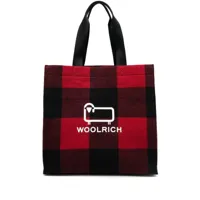 woolrich sac cabas à logo imprimé - rouge
