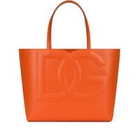 dolce & gabbana sac cabas dg logo médium - orange