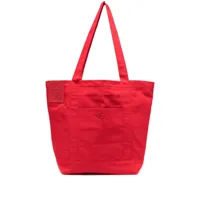 raf simons sac cabas à plaque logo - rouge