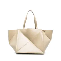 nanushka grand sac cabas origami à design pliable - tons neutres