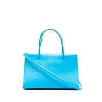 medea sac cabas en cuir à détail de logo - bleu