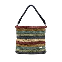 0711 sac à main havana à design tressé - multicolore