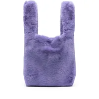 stand studio sac cabas en fourrure artificielle - violet