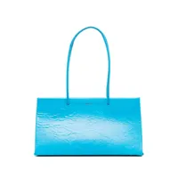 medea sac cabas en cuir à logo imprimé - bleu