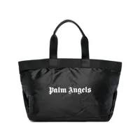 palm angels sac cabas à logo imprimé - noir
