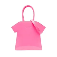 msgm sac cabas à design de t-shirt - rose