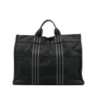 hermès pre-owned sac cabas toto en toile pre-owned (1990) - gris