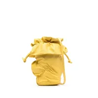 discord yohji yamamoto sac seau en cuir à fronces - jaune