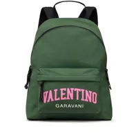 valentino garavani sac à dos à logo imprimé - vert