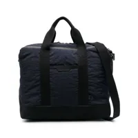 officine creative sac cabas zippé à patch logo - bleu