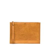 polo ralph lauren pochette à motif floral - marron