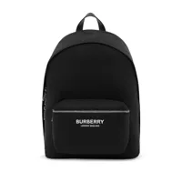 burberry sac à dos zippé à logo imprimé - noir