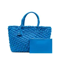alanui sac cabas icon en cuir - bleu