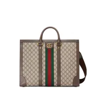 gucci grand sac cabas ophidia - tons neutres