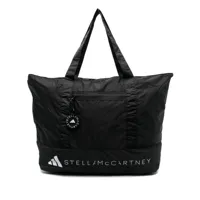 adidas by stella mccartney sac cabas à logo imprimé - noir