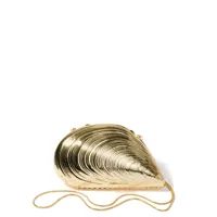 simkhai pochette bridget à design coquillage - or