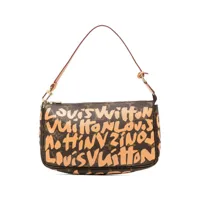louis vuitton pre-owned sac à main graffiti pochette accessoires (2001) - marron