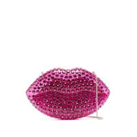 aquazzura pochette à design de lèvres - rose