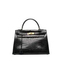 hermès pre-owned sac à main kelly 32 pre-owned (années 1980) - noir