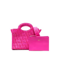 valentino garavani sac cabas à détail vlogo - rose