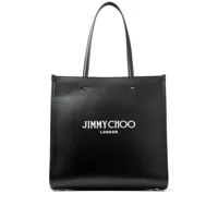 jimmy choo sac cabas n/s médium en cuir - noir
