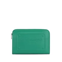 dolce & gabbana pochette en cuir à plaque logo - vert