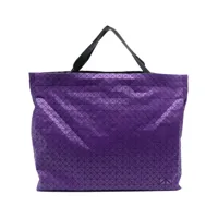 bao bao issey miyake sac cabas en coton à empiècements géométriques - violet