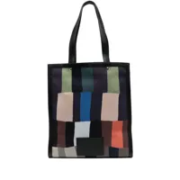 paul smith sac cabas à design patchwork - noir