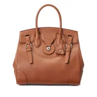 ralph lauren collection sac à main soft ricky 33 en cuir - marron