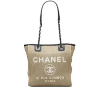 chanel pre-owned sac cabas deauville (2012) - tons neutres