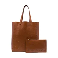 bonpoint sac cabas en cuir à design perforé - marron
