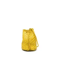dragon diffusion sac cabas en cuir à design tressé - jaune