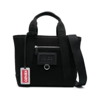 kenzo sac cabas à plaque logo - noir