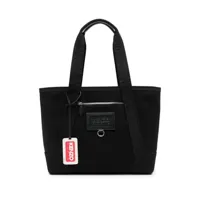 kenzo sac cabas en toile à patch logo - noir